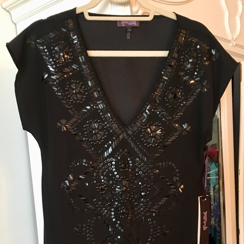 Hale Bob black silk tunic
